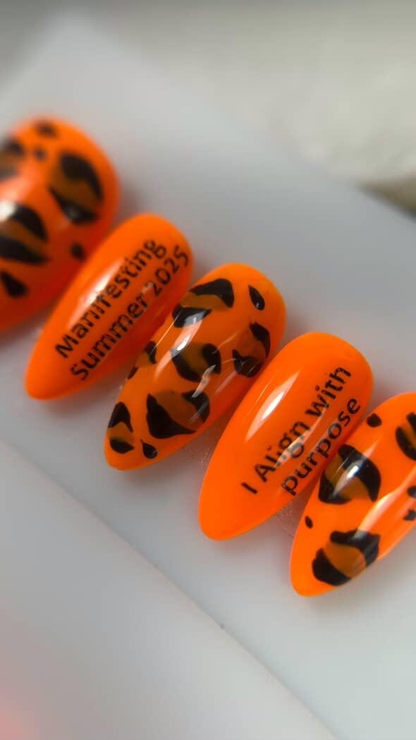 Tangerine Orange Cheeta Print