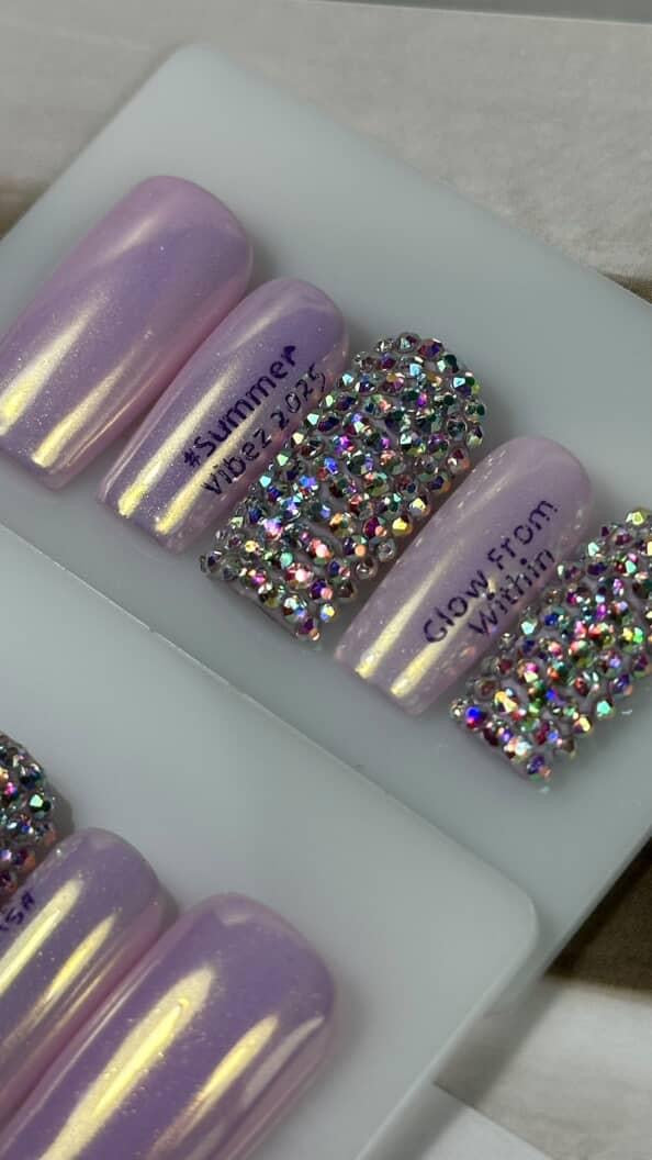 Jeweled shinny Lavender