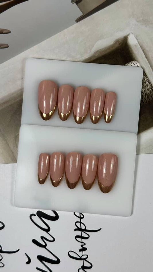 Nude gold tips